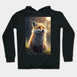 Cool portrait of a cute Fox Hoodie